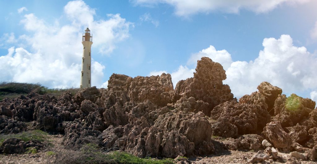 Aruba Leuchtturm Karibik Urlaub ABC Inseln